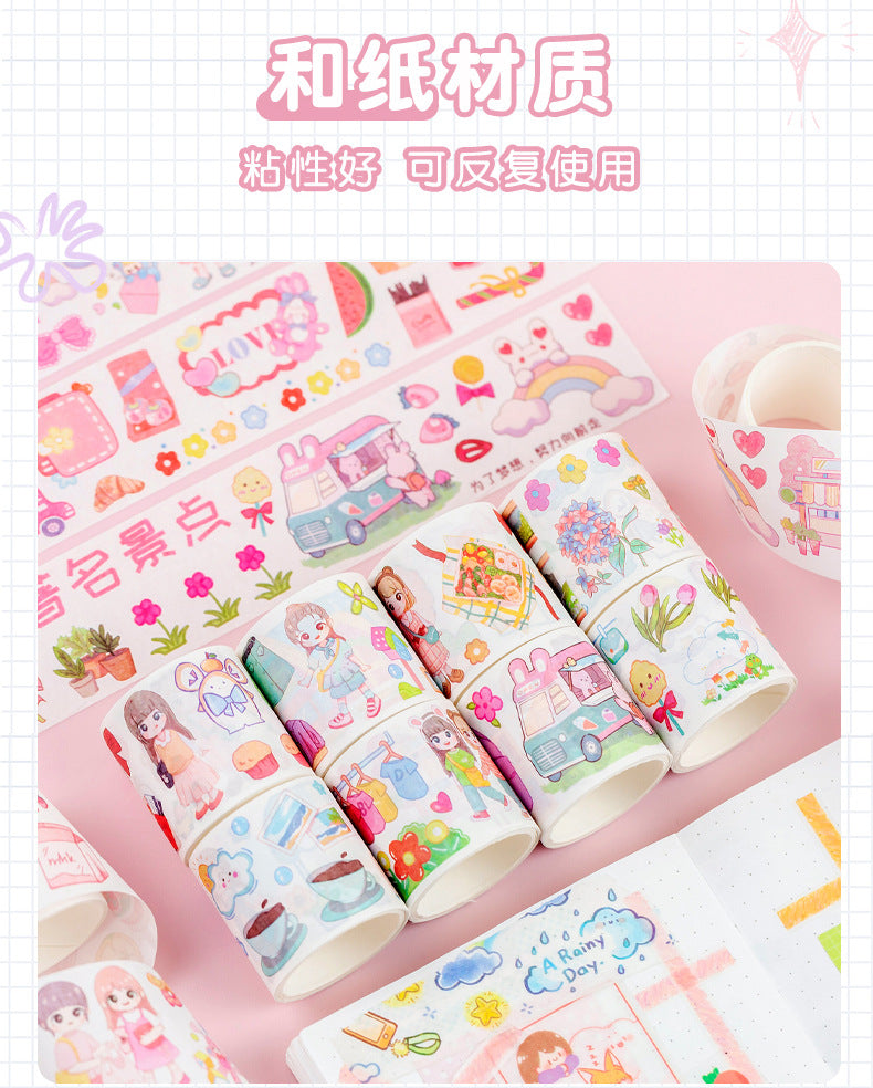 Kawaii Washitape Rolls 18 Pcs Box