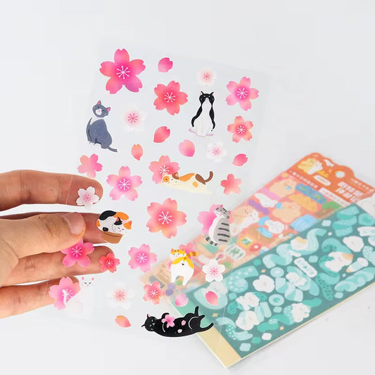 Kitty Blossom Stickers