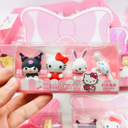 Sanrio Eraser Set Of (4pcs)