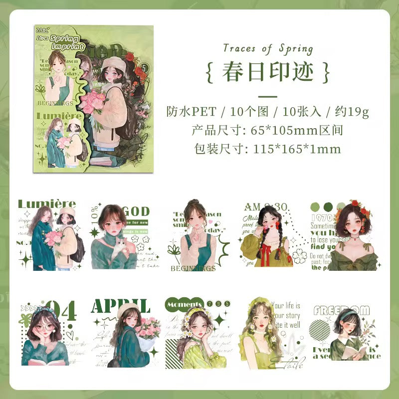 Girly Deco Sticker Set 10 PCs