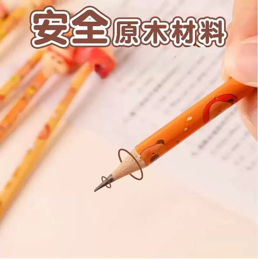 Capybara Pencil and Eraser (6 pencil and 6 eraser)
