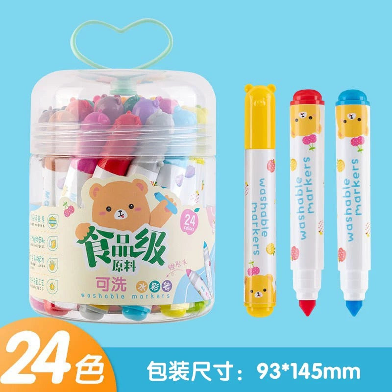 Bubu Washable Watercolor Pens (24 colors)