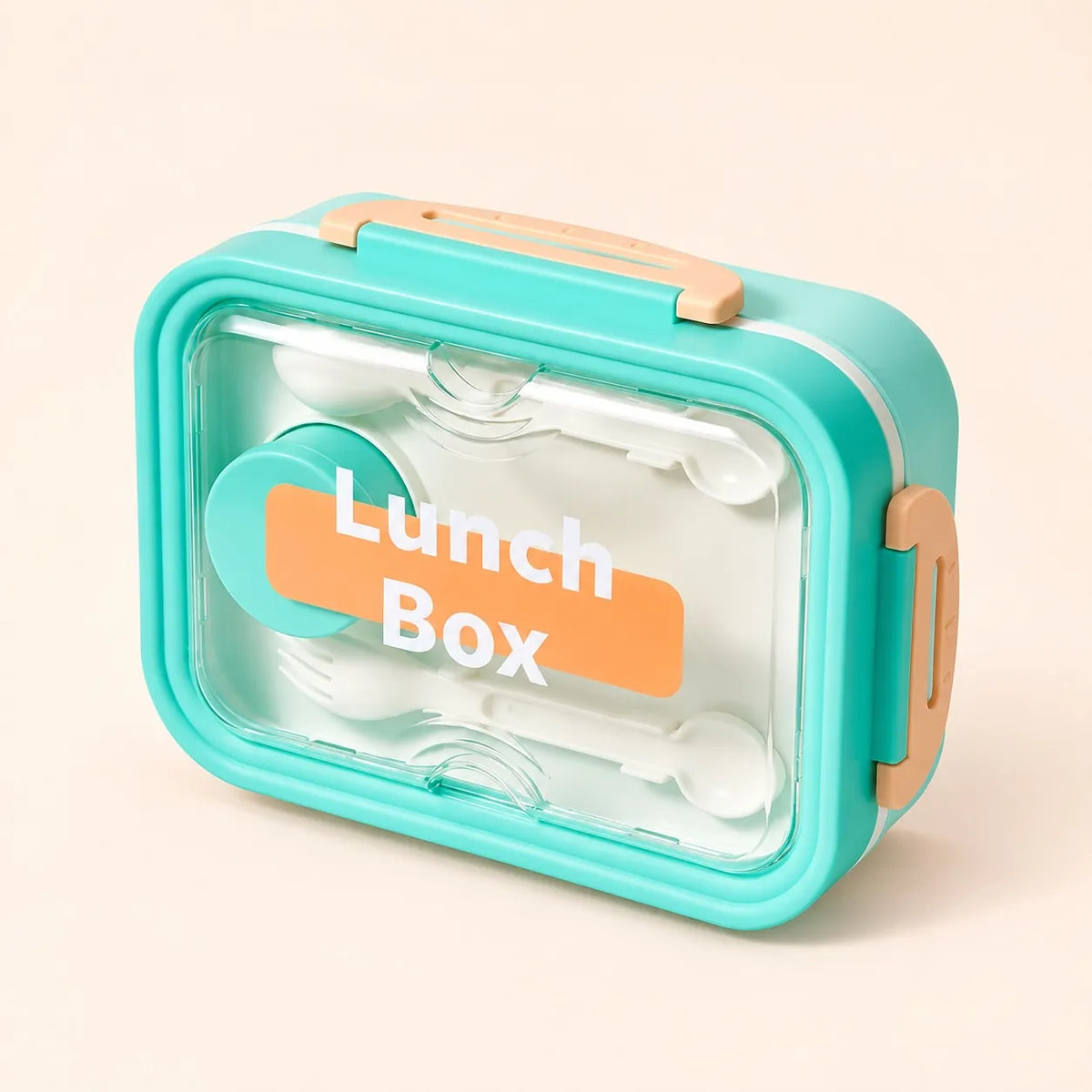 Pastel Bento Lunch Box with Cutlery