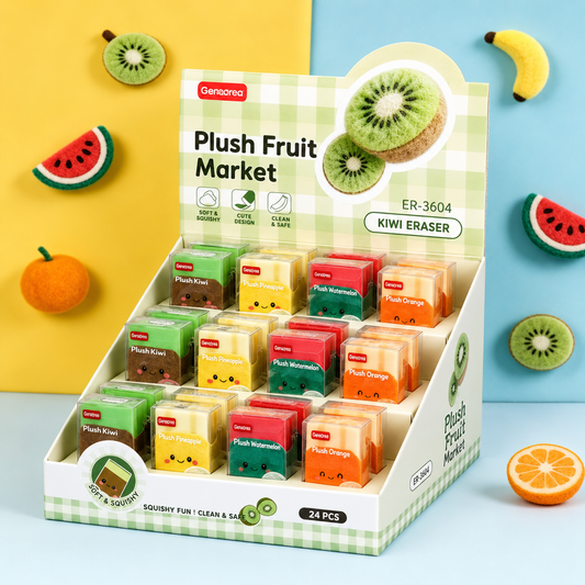Kawaii Plush Fruit Eraser