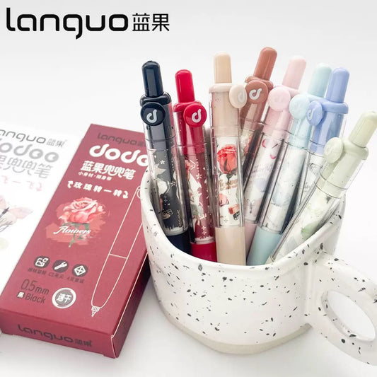 Premium Floral Black Ink Pen