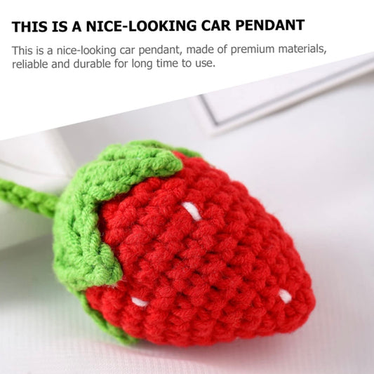 Crochet Strawberry Hanging Charm