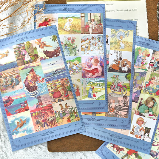Vintage Sticker Book (20 sheet Included)
