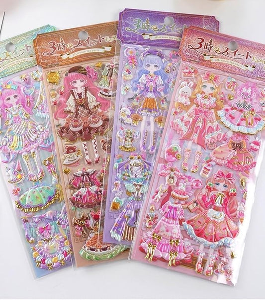 Kawaii Fashion Deco Sticker Set