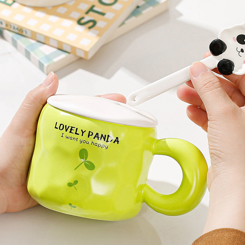 Panda Ceramic Mug With Spoon