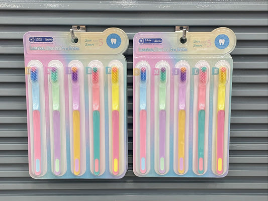 Ultra Soft Fine Toothbrush 5 Pcs Set