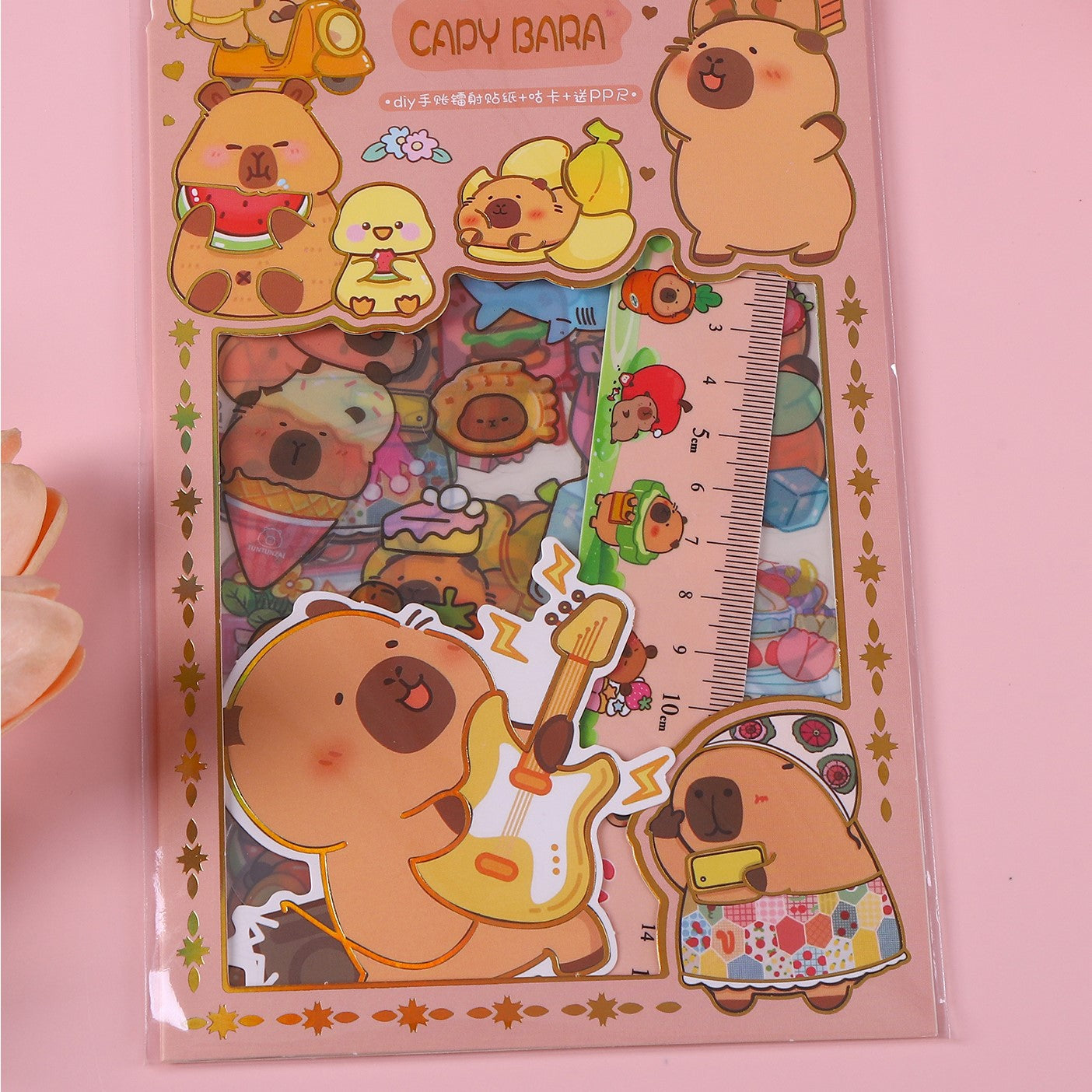 Capybara Keychain Sticker Set