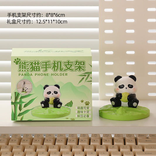 Bamboo Panda Resin Phone Holder