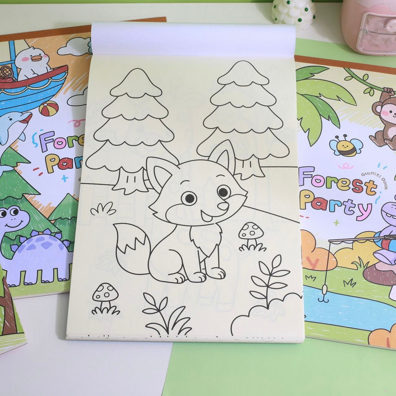 Giant Forest Party Coloring Book