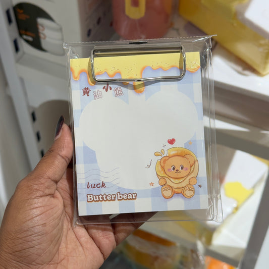 Cream Bear Memo Pad
