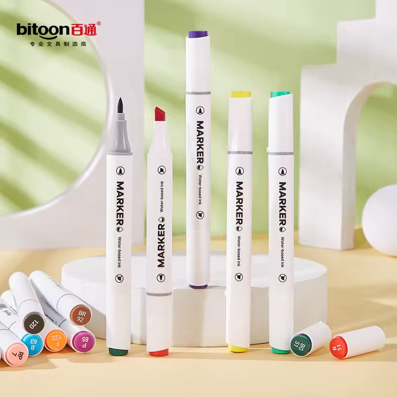 Dual Tip Felt Tip Brush Pen 36 Pcs