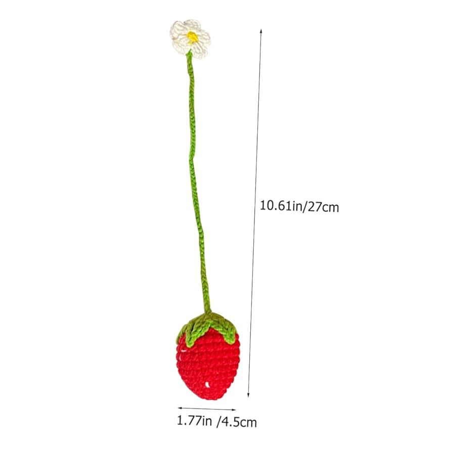 Crochet Strawberry Hanging Charm