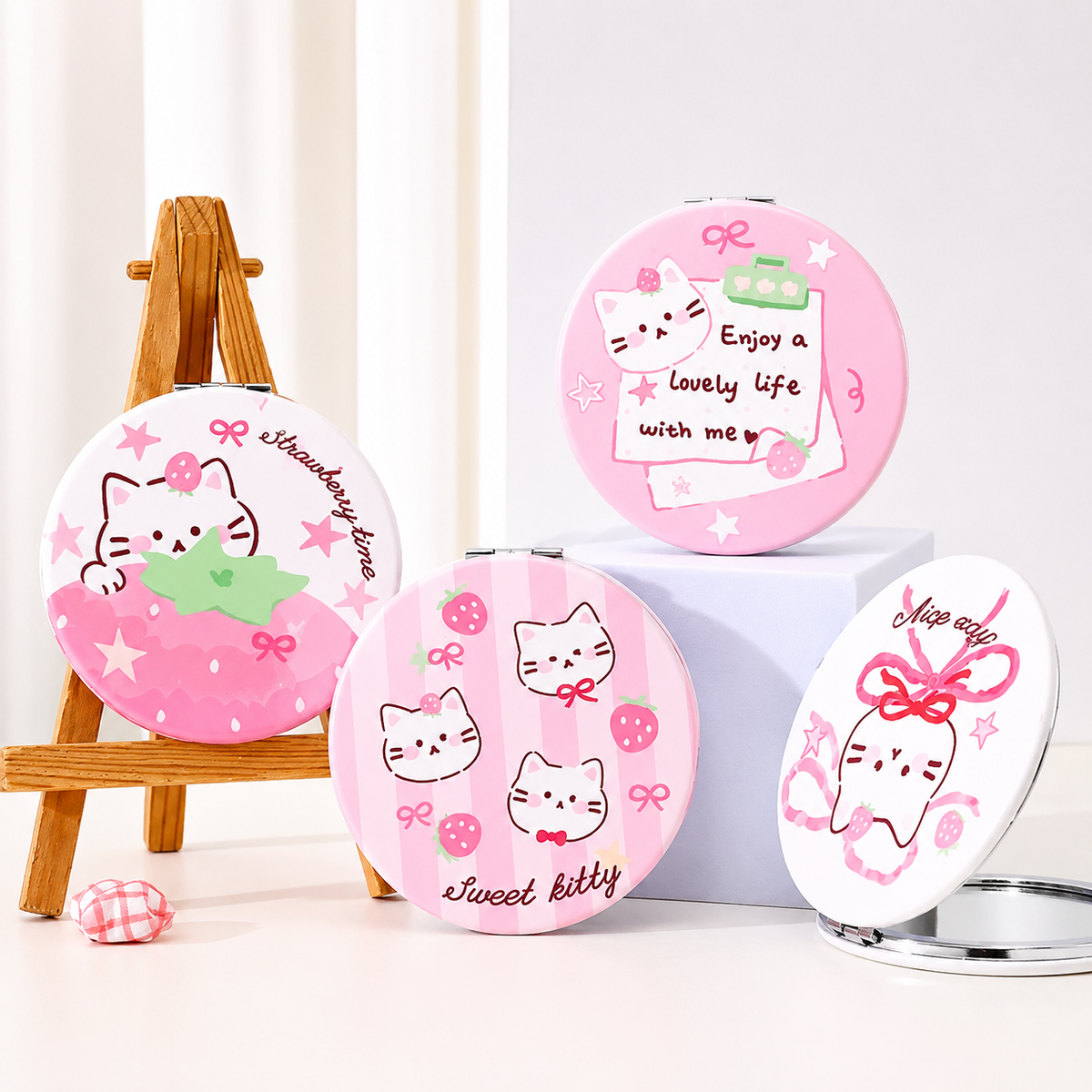 Sweet Kitty Pocket Mirror