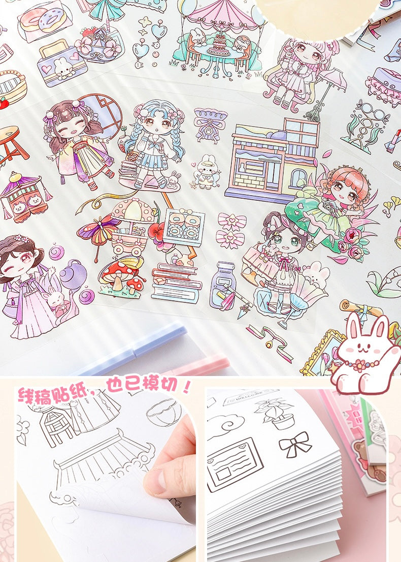 Kawai Doodle Sticker Book