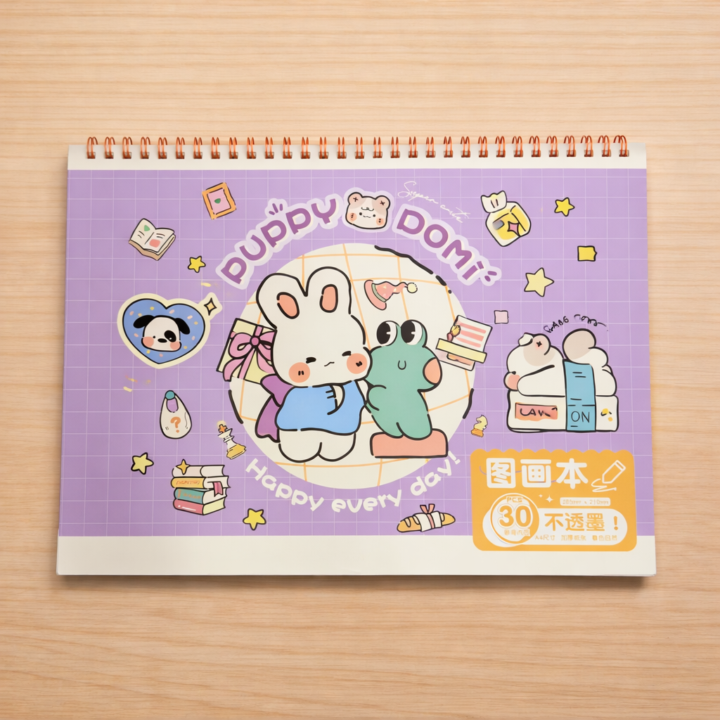Kawaii Spiral Drawing Book