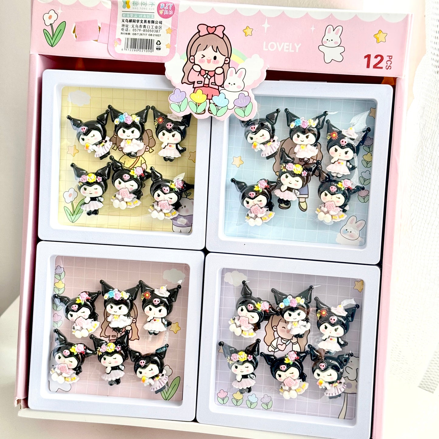 Panda and Kuromi and Capybara Charms