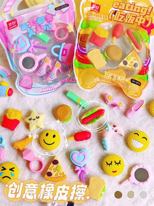 Smiley Eraser (6pcs Pack)