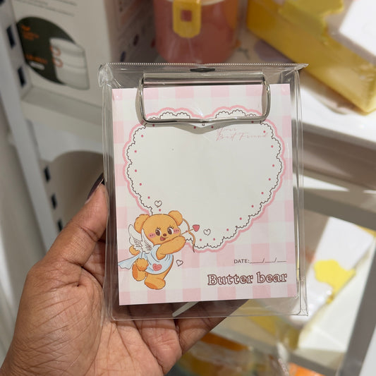 Cream Bear Memo Pad