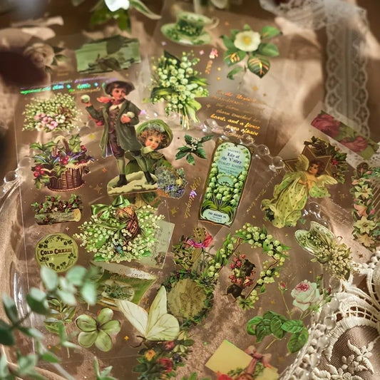 Retro Journaling Set Of 6 Sheet Stickers