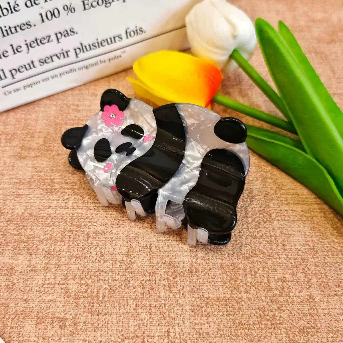 Premium Mini Panda Hair Clip