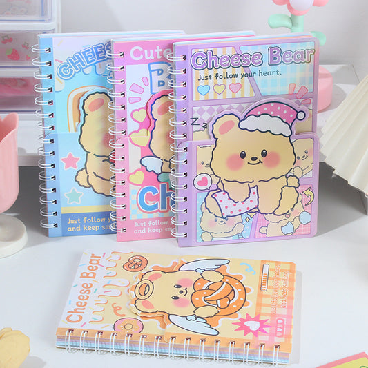 Cheese Bear Kawaii Spiral Diary