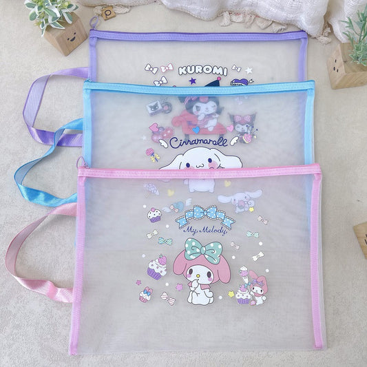 Sanrio Mesh Hand Held Zipper Bag
