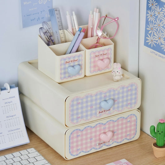 Gingham Desk Drawer
