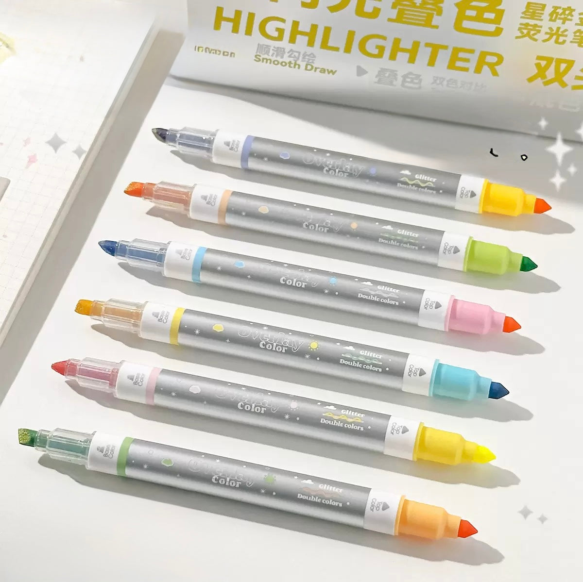 Dual-Tip Glitter Highlighter