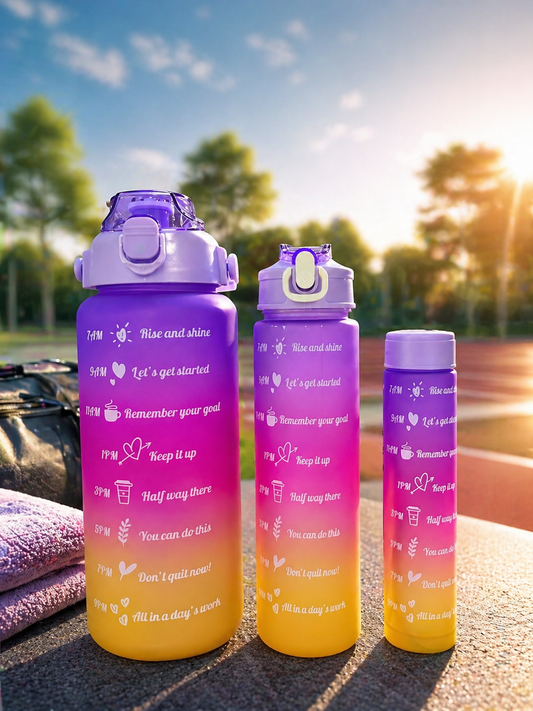 Gradient Motivational Bottle Set of 3pcs
