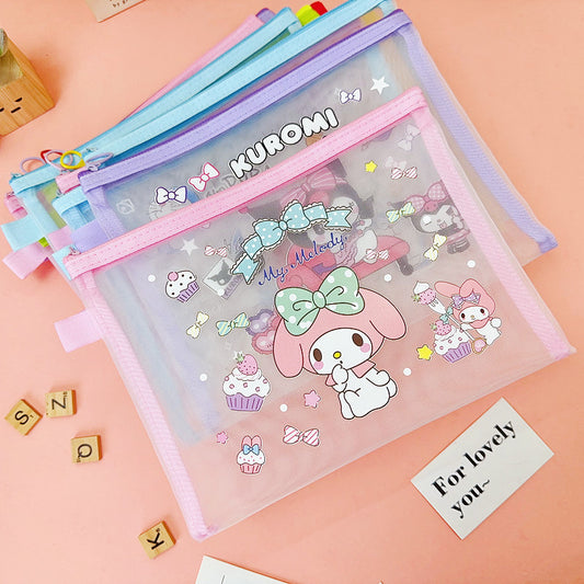Sanrio Mesh Hand Held Zipper Bag