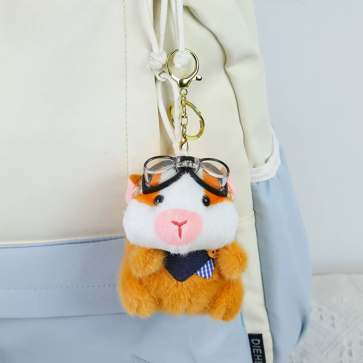 Cool Hamster Plush Keychain