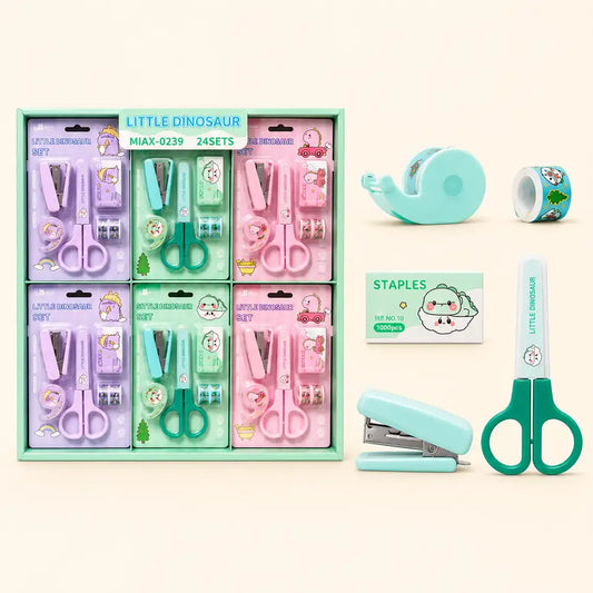 Kawaii Dino Stationery Set