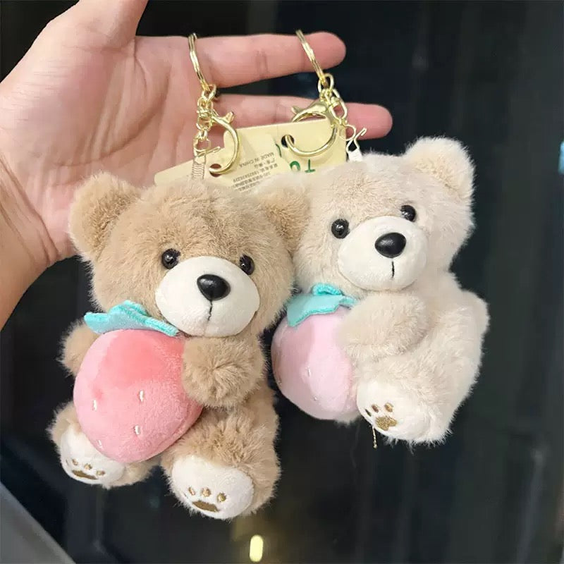 Strawberry Bear Keychain