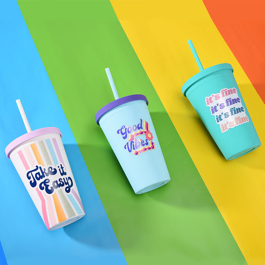 Kawaii Tumbler With Straw