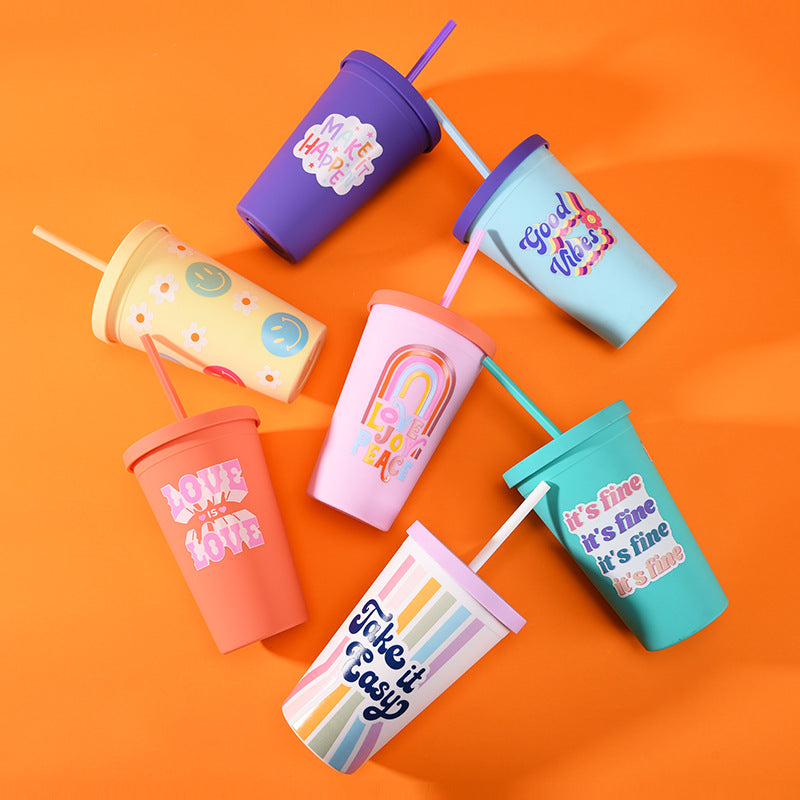 Kawaii Tumbler With Straw
