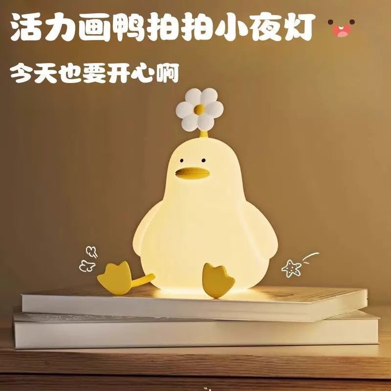 Duck with Flower Silicone Lamp