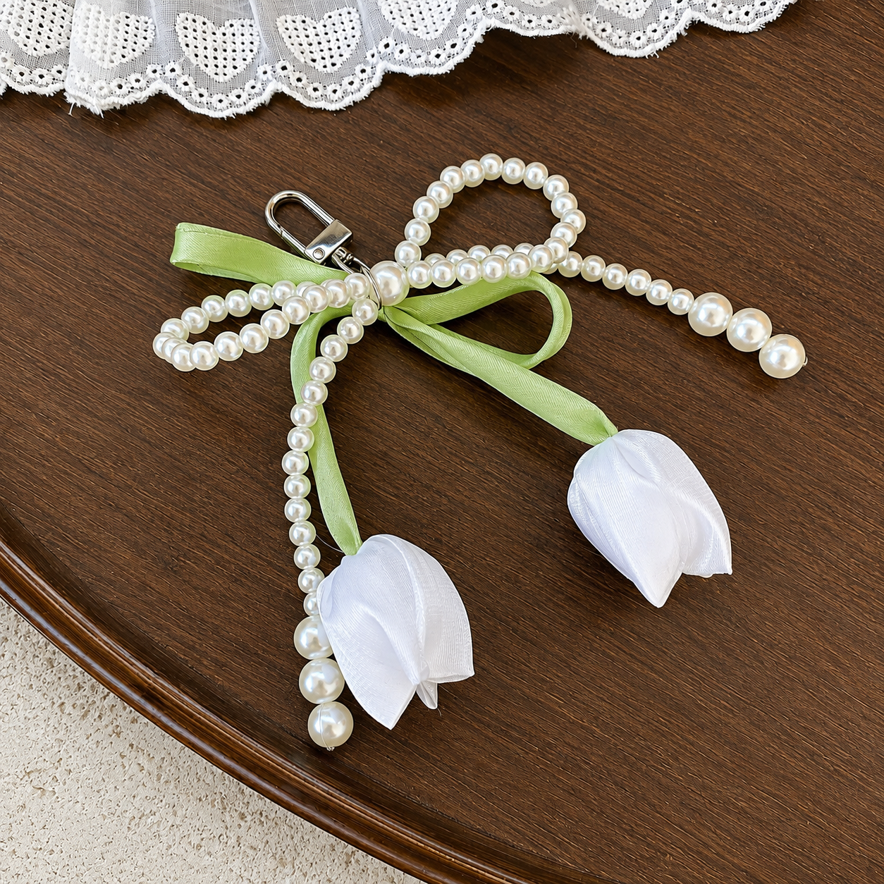 Kawaii Pearl Tulip Charm
