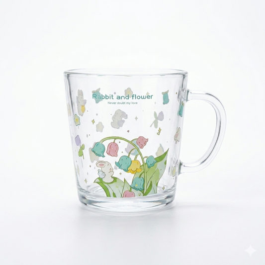 Floral Transparent Cup