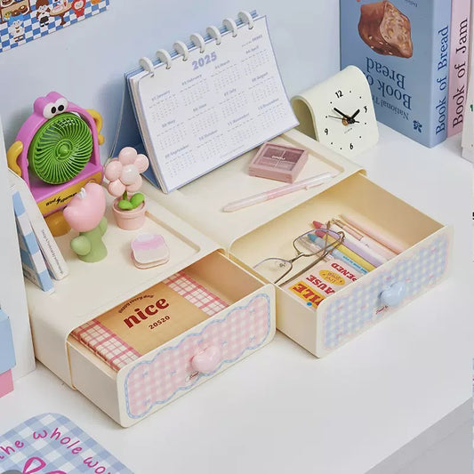 Gingham Desk Drawer