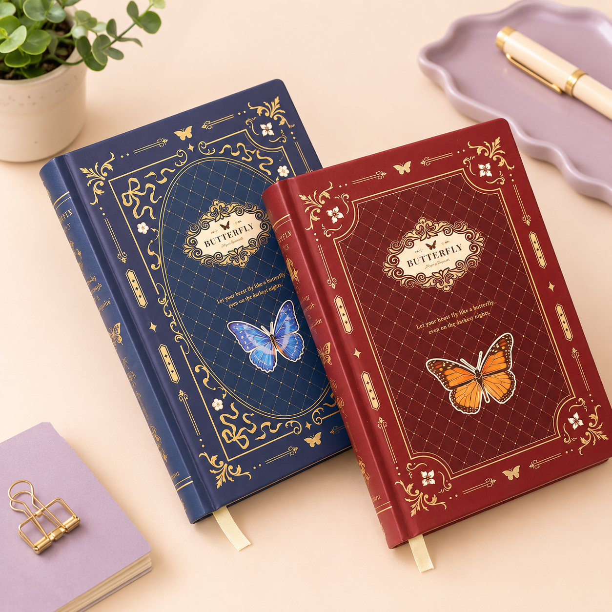 Vintage Butterfly Diary