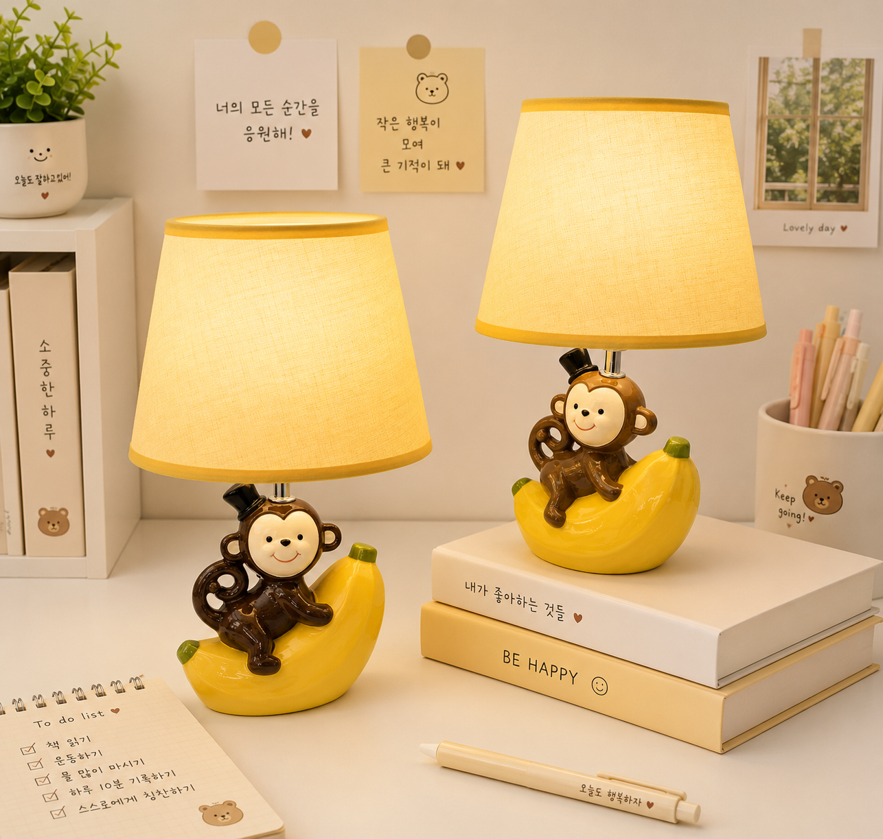 Monkey Banana Table Lamp