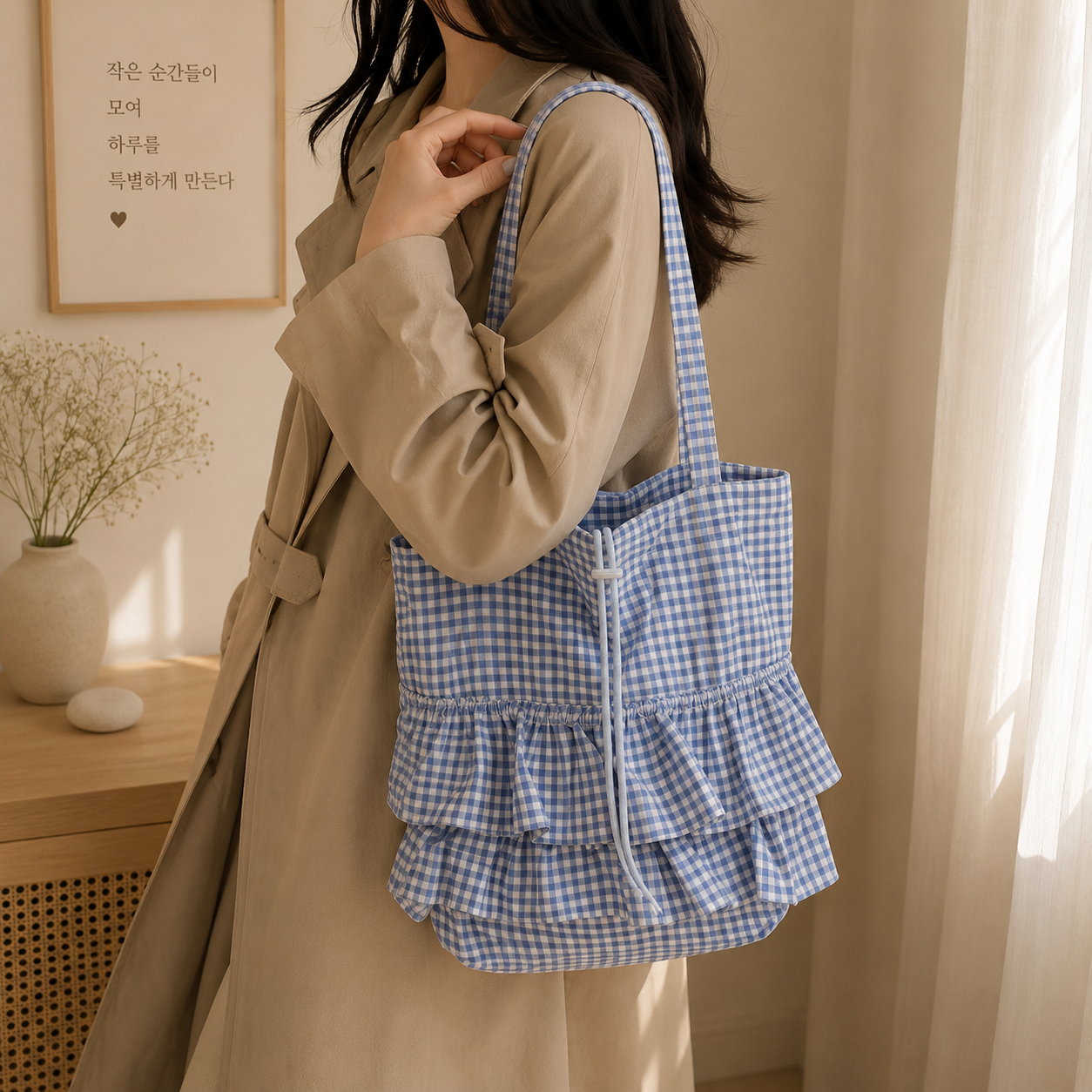 Pinteresty Gingham Tote Bag