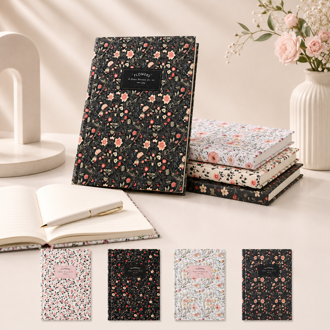 Floral Hardcover Diary