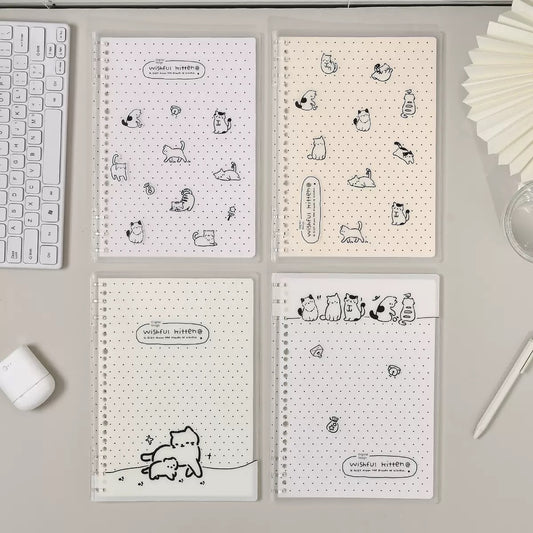 Polka Kitty Spiral Notebook