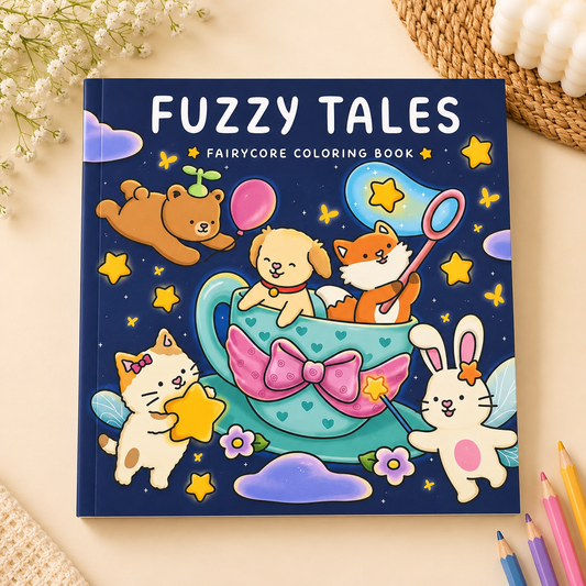 Fuzzy Tales colouring Book