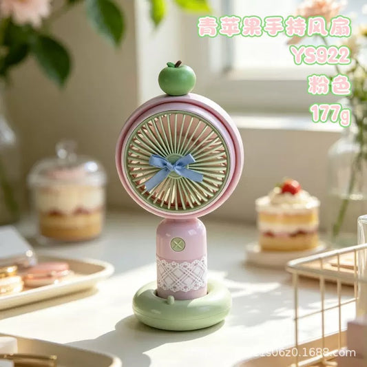 Bow Gingham Mini Fan